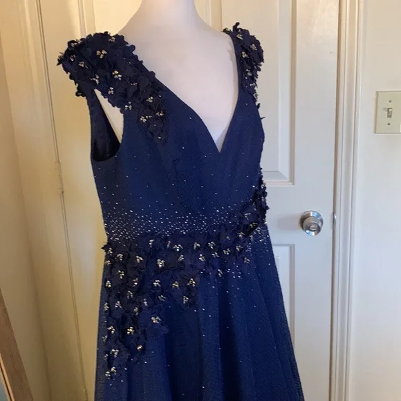 Mac Duggal Midnight Blue Embellished Maxi Dress - Picture 5 of 15